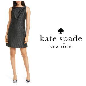 Kate Spade New York Womens Sleeveless Black jacquard dress Sz 8 NWT